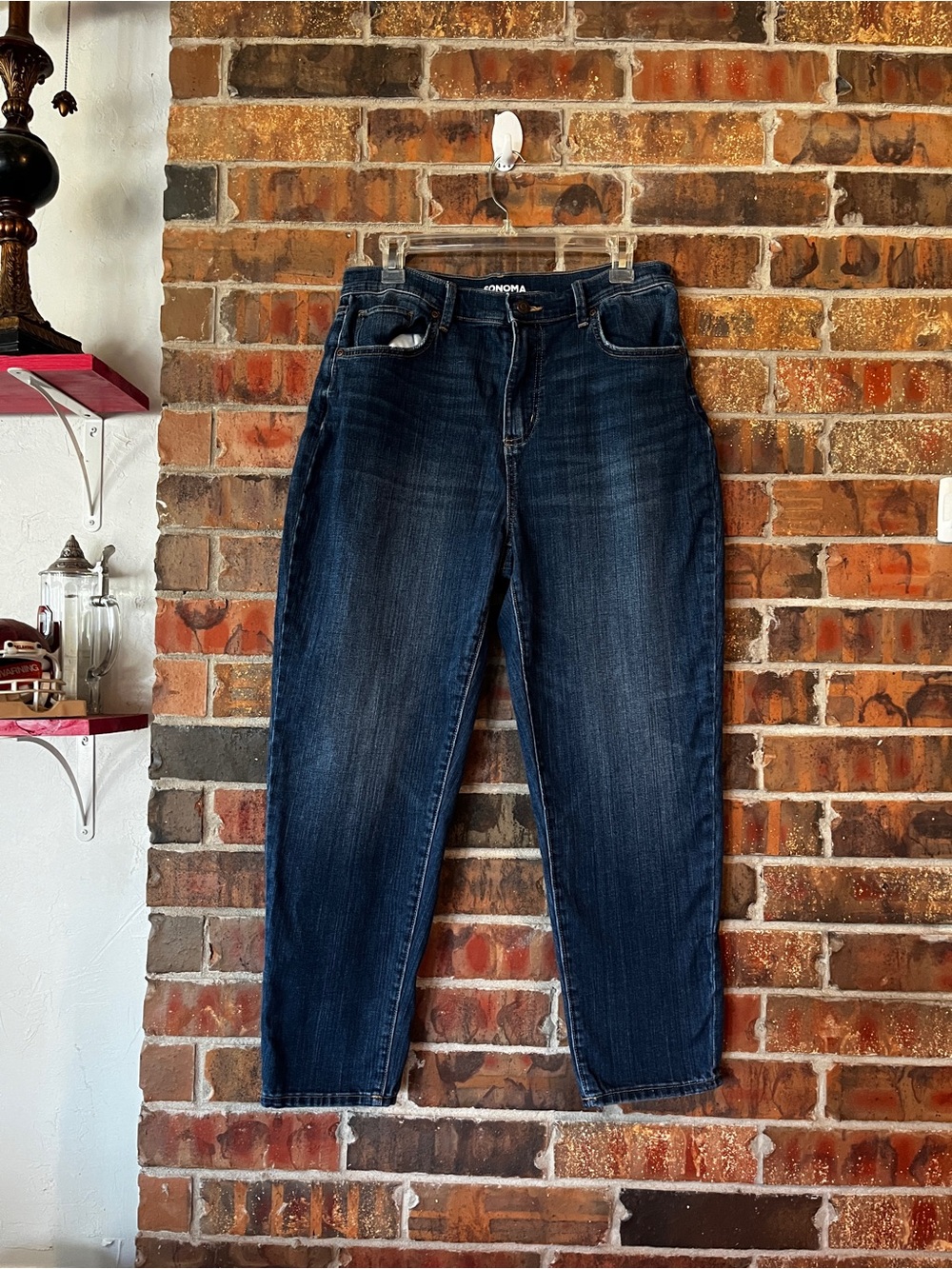 Sonoma Women’s Boyfriend Dark Wash Denim Jeans Size:12